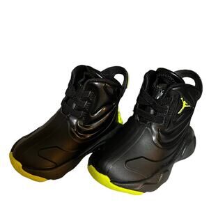 Nike Jordan Black Atomic Green Drip 23 Rain Boot 4C Infant Size New in box